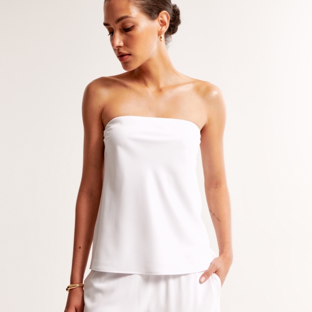 Abercrombie & Fitch strapless satin top- size small- new with tags